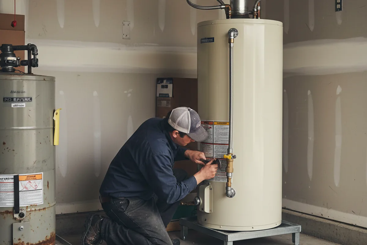 Water heater and shutoff valve replacement in Kenton